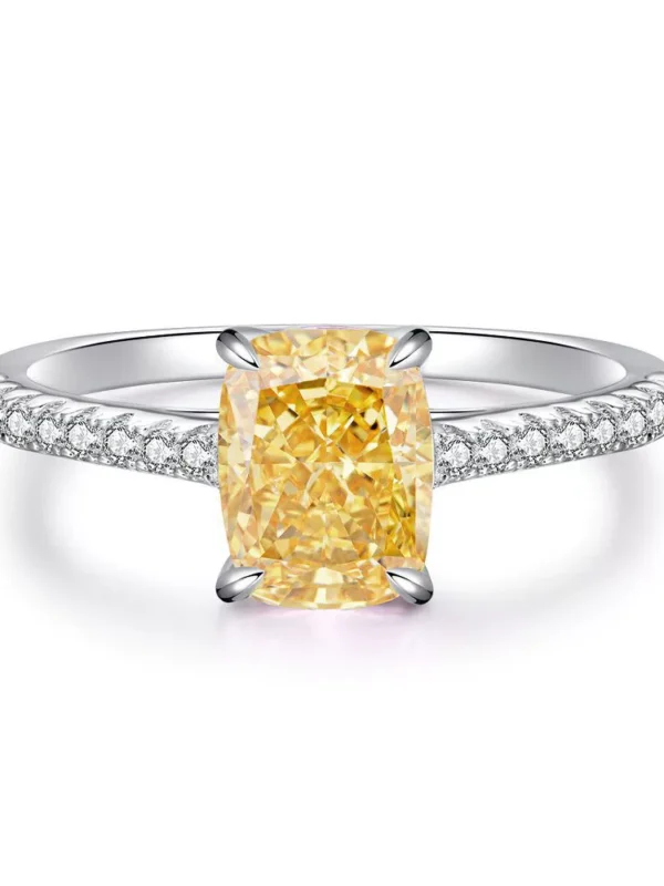 Viral Radiant-Cut Lab-Created Diamond Ring by LEVE Jewelry